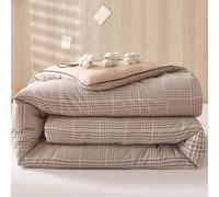 SHAIRMB Couette MatelasséE Douce 100% Coton, Confort Et Sommeil Faciles, pour Lit Simple, Double, King Size, Couette Ultra Douce Et Confortable, Couverture d'hiver Chaude,04,180x220cm5kg