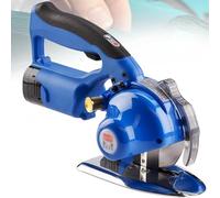 SHAIRMB Coupe-Tissu éLectrique Rotatif, Ciseaux à Tissu Robustes à Vitesse RéGlable Et Lame Ronde, pour Tissus Multicouches, Cuir, Tissu, Moquette,Bleu,110mm