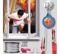 SHAIRMB Dispositif De Descente D'Incendie à Mouvement Alternatif, Descendeur Lent pour Immeuble De Grande Hauteur, Descente Automatique à Vitesse Constante, pour Secours d'urgence,35m/114.8ft