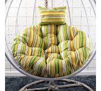 SHAIRMB Epais Coussin Fauteuil Suspendu avec Oreiller,Exterieur Coussin Fauteuil Oeuf Suspendu Coussin pour Fauteuil Balancoire Jardin,Chaise Oeuf,Chaise Suspendue,E,105cm