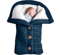 SHAIRMB Gigoteuse pour Poussette Automne-Hiver, Gigoteuse D'ExtéRieur en Tricot, Combinaison Chaude DoubléE Polaire, pour Lit BéBé, Voyage, SièGe Auto, Poussette,09