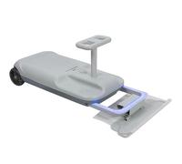 SHAIRMB Kart éLectrique pour Enfants 12 V avec SystèMe De Nettoyage, Kart éLectrique AméLioré avec SystèMe De Nettoyage IntéGré, Kart éLectrique à Effet De Balancement,Gris,Single Drive