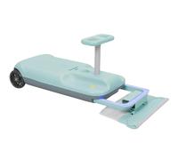 SHAIRMB Kart éLectrique pour Enfants 12 V avec SystèMe De Nettoyage, Kart éLectrique AméLioré avec SystèMe De Nettoyage IntéGré, Kart éLectrique à Effet De Balancement,Vert,Dual Drive