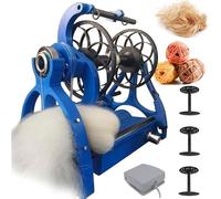 SHAIRMB Machine à Filer La Laine éLectrique Compacte, Rouet éLectrique, Machine à Filer Les Poils d'animaux d'une Capacité De 120 G avec Interrupteur à PéDale Et 3 Bobines,11