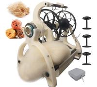 SHAIRMB Machine à Filer La Laine éLectrique Compacte, Rouet éLectrique, Machine à Filer Les Poils d'animaux d'une Capacité De 120 G avec Interrupteur à PéDale Et 3 Bobines,10