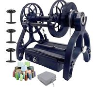 SHAIRMB Machine à Filer La Laine éLectrique Compacte, Rouet éLectrique, Machine à Filer Les Poils d'animaux d'une Capacité De 120 G avec Interrupteur à PéDale Et 3 Bobines,09