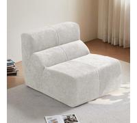 SHAIRMB Pouf Une Place De 93 Cm, Pouf en Polaire Douce Motif Goutte De Pluie, Canapé/Fauteuil Relax sans Cadre, Petit Fauteuil Lounge, CanapéS AdaptéS Aux Salons, Bureaux,Blanc