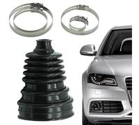 SHAIRMB Soufflet D'Essieu avec 4 Colliers De Serrage en Acier Inoxydable, Cache-Joint d'arbre De Transmission Universel en Silicone Extensible, Cache-PoussièRe Extensible,Noir