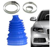 SHAIRMB Soufflet D'Essieu avec 4 Colliers De Serrage en Acier Inoxydable, Cache-Joint d'arbre De Transmission Universel en Silicone Extensible, Cache-PoussièRe Extensible,Bleu