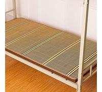 SHAIRMB Surmatelas en Bambou, Matelas Frais Respirant, Tapis De Sol en Bambou, Tapis De Paille Pliable, Tapis De Couchage D'éTé, Literie Double Face pour Lit Simple/Jumeau/Double,90x190cm