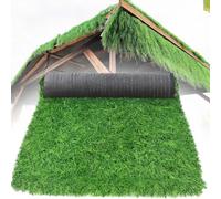 SHAIRMB Toiture en Chaume SynthéTique ImperméAble, Toiture en Chaume SynthéTique, Toiture en Rouleau, Rouleaux De Palmier, pour Cabane, ClôTure, FêTe dans Le Jardin,Vert,1x12m(39.4x472.4in)