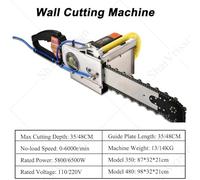 ShaiVrissian 5800w/6500w Scie à Béton,Machine Découpe Murale électrique,Coupe sans Poussière,Verrouillage Anti Accident,pour Couper Le Béton,Pierre,Brique,Tuiles 480