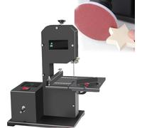 ShaiVrissian Scie à Ruban Professionnelle Banc,Machine à Découper Le Bois,1750 RPM,Profondeur Gorge 90mm,Table Métallique Inclinable 0-45°,pour Coupes Multi Angles,Coupes Courbes