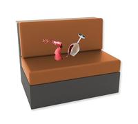 SHAIYOU Housses De Coussins Extensibles, Housses De Sièges Et De Dossiers De Canapé en Cuir PU Imperméables, Adaptées Aux Camping-Cars, Aux Caravanes Et À L'intérieur (Orange,M)