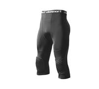 SHAIYOU Pantalons Compression Leggings 3/4 Genouillères, Pantalons Basket-Ball Genouillères, Leggings Anti-Collision, Frais Et Secs, Football, Basket-Ball, sous-vêtements De Sport (Black,XXL)