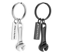 shajwo Porte-clés urne funéraire pour cendres humaines, 2 porte-clés argenté/noir