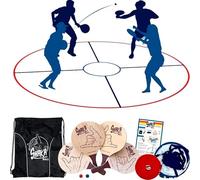 Shaka Ball Set de Jeu de Paddle et Balle Multijoueurs pour Enfants et Adultes en Famille ou avec Les Amis - pour Jouer en Plein air, sur la Pelouse, la Plage, la Neige - Inclut en Sac pour Voyager