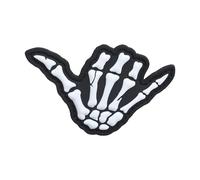 Shaka Patch à suspendre en PVC phosphorescent avec crochet et boucle au dos pour sacs à dos, chapeaux, casquettes, gilets et plus encore
