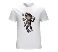 Shaka ponk Essential Men Cotton T-Shirt Short Sleeve White Clothes Tees 3XL