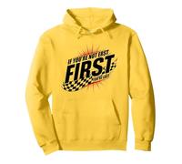 Shake and Bake First Last Racing Citation de Motivation pour Fan de Course Sweat à Capuche, Unisexe pour Adultes, Citron, S