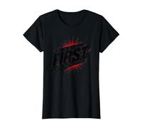 Shake and Bake First Last Racing Citation de Motivation pour Fan de Course T-Shirt, Femme, Noir, XXL