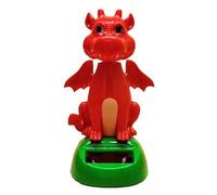 Shake Head Ornament Dancing Solar Powered | Dinosaure de dessin animé Jouet de voiture avec le soleil pour fenêtre de tableau de bord ou table de nuit