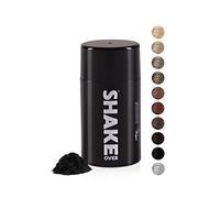 SHAKE OVER® - Fibres Capillaires Densifiantes Végan, Riche en Zinc, Épaissit les Cheveux Fins, Haute Qualité et Fabrication EU, 12 g (NOIR)