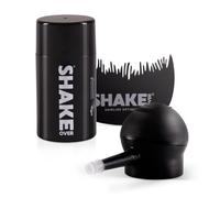 SHAKE OVER Kit de coiffage végétalien pour épaissir les cheveux, fibres enrichies en zinc, cheveux bruns de haute qualité, fabriqués en Europe (12 g, ASH BLONDE, applicateur de spray et optimisateur