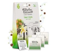 SHAKE Sachets parfumés pour penderie (cèdre et vanille) • Coussin parfumé pour armoire, tiroir, salle de bain, sac, voiture • Parfum d'ambiance contre les mauvaises odeurs • Parfum à suspendre • 3