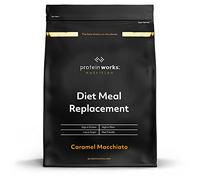 Shake substitut de repas complet | Macchiato au Caramel | Pleins en nutriments, Vitamines stimulant l'immunité, Repas rapide, sain et abordable | Protein Works | 500g