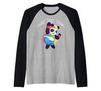 Shake That Thang Dancing Panda Danse aérobic Danse Funny Meme Manche Raglan