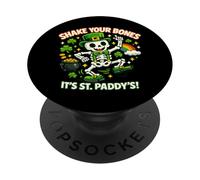 Shake Your Bones Its St Patrick Squelette Leprechaun PopSockets PopGrip Adhésif