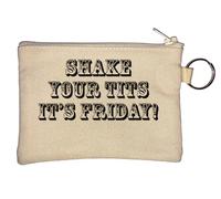Shake Your Tits It's Friday Porte-monnaie Beige