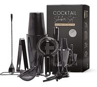 SHAKEIN Set de cocktail 12 pièces - Grand set de mélange pour cocktail/Boston Cocktail Shaker 750ml en acier inoxydable/Bar Shaker Set en Space Grey