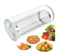 Shaker à - Bol de cuisson avec couvercle, shaker de cuisson alimentaire, bol à farine de poulet, mélangeur transparent à 360 degrés, shaker de pâte de poisson pour la maison, la cuisine, la