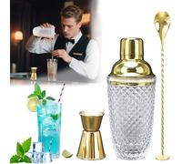 Shaker à Cocktail 400 ml Texture Diamant Or Vendos85