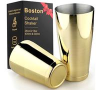 Shaker à cocktail en acier inoxydable - 2 pièces 530,3 g et 793,8 g Boston Shaker Bar Shaker Shaker Set de barman Shaker pour barman - Doré