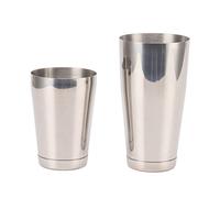 Shaker à Cocktail en Acier Inoxydable 304, Mixer à 2 Sections, 497g - Résistant à la Corrosion, Parfait pour Bar et Fêtes (Surface du miroir avec coupelle inférieure)