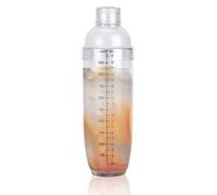 Shaker à Cocktail en Plastique, 1000ml Bouteille de Mélangeur à Cocktail Supérieur et Mixeur avec des échelles Claire pour La Barre