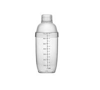 Shaker à cocktail en plastique transparent amovible de 700 ml avec échelle de mesure pour barmen professionnels, débutants, bars à domicile