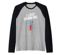 Shaker à Cocktail « I Love Drinking Bubbles Fun » Manche Raglan