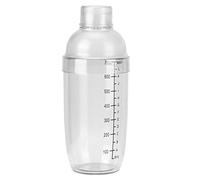 Shaker à cocktail manuel épaissi à secouer à la main avec outil de barman à échelle claire mélangeur à cocktail en plastique professionnel pour bar à café 8,5 cm 236 g