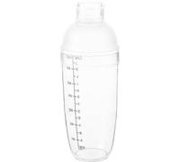Shaker à Cocktails 700ml en PC Blanc, Prise Facile Goutte | Usage Bar et Maison, Compatible Chaud et Froid, Finition Transparente, pour Boissons, Thé au Lait, Martini
