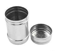 Shaker à épices en acier inoxydable pour sel, poivre et assaisonnements - Bocal à condiments de cuisine avec couvercle amovible pour un remplissage et un nettoyage faciles (L)