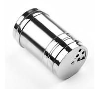 Shaker à épices rotatif en acier inoxydable pour assaisonnement de barbecue, sésame, cumin, poivre, sel, chili, poulet, distributeur d'essence avec couvercle hermétique (7,5 x 15,5 cm)