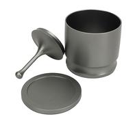 Shaker à expresso aveugle, 58 mm en alliage d'aluminium, anneaux de dosage de poudre de café anti-vol, presse à expresso, outil d'agitation, tasse de dosage de café pour usage (Gris)