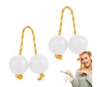 Shaker à percussion africaine - Œufs de rythme portatifs, 2 paires de boules Kashaka, construction ABS double gourde, son de hochet fort et net | Instrument de musique traditionnel pour adultes et enf