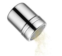 Shaker à poudre avec couvercle - Bouteille à sel et plumeau de taille compacte pour sel, sucre, épices et cacao, poivre, tamis à farine, saupoudreur pour la pâtisserie