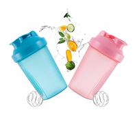 Shaker à Protéines,Protein Shaker,400ML Bouteille Shaker Protéines, bouteille Shaker Pour Poudre De Protéine,Avec Boule Mélangeuse En Acier Inoxydable,Pour Fitness/Sport/Gym,Bleu+Rose,2 Pièces