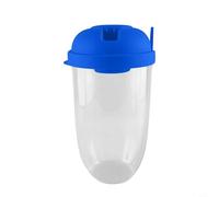 Shaker à salade anti-fuite avec fourchette et tasse à vinaigrette, récipient portable pour mélanger et transporter la salade fraîche, capacité de 1000 ml (bleu)